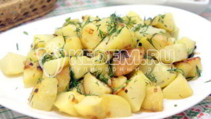 картофель с укропом
