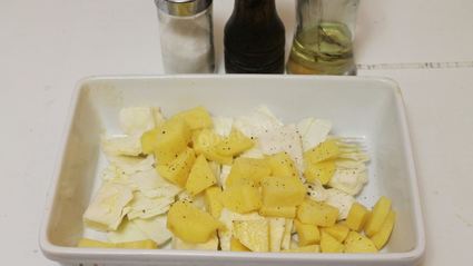 картошка с капустой в духовке