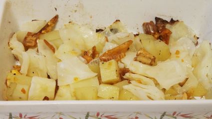 картошка с капустой в духовке