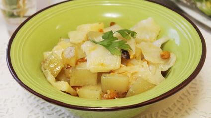 картошка с капустой в духовке