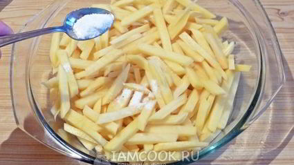 картошка с курицей и сыром в духовке