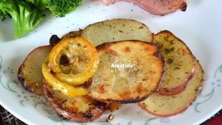 Красный картофель с лимоном