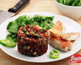 Красный рис с рыбой