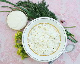 Печеный картофель с творогом