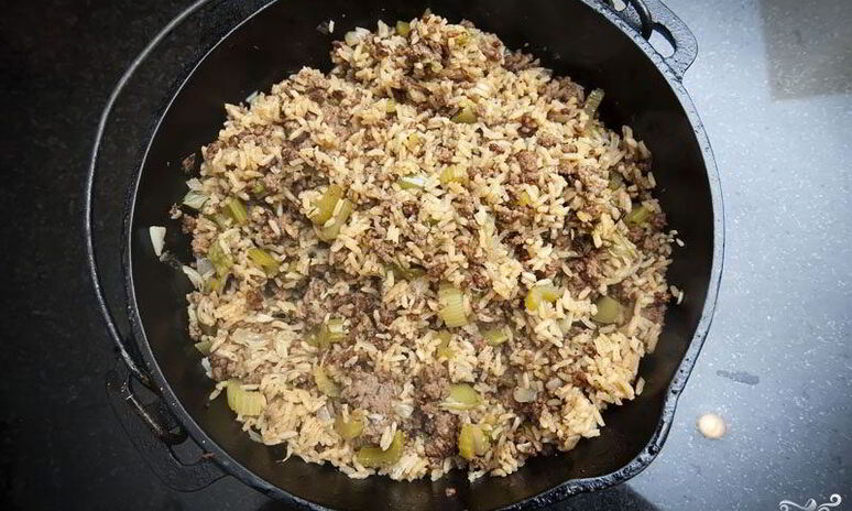 Рецепт риса с фаршем и овощами