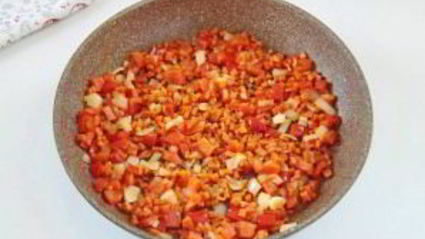 рис с горохом и сладким перцем