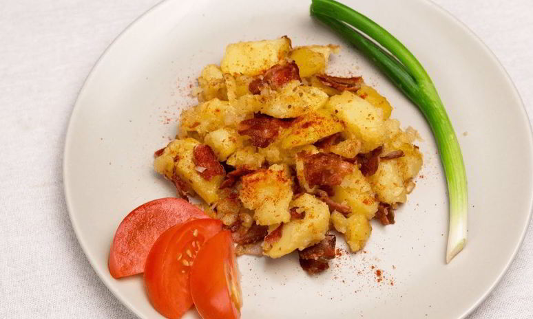 Рецепт жареной картошки с беконом