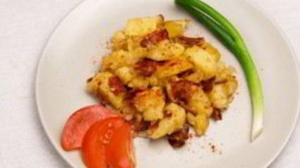 жареная картошка с беконом