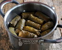 долма из маринованных виноградных листьев