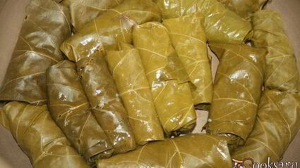 долма в мультиварке в овощном соусе