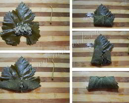 долма в виноградных листьях