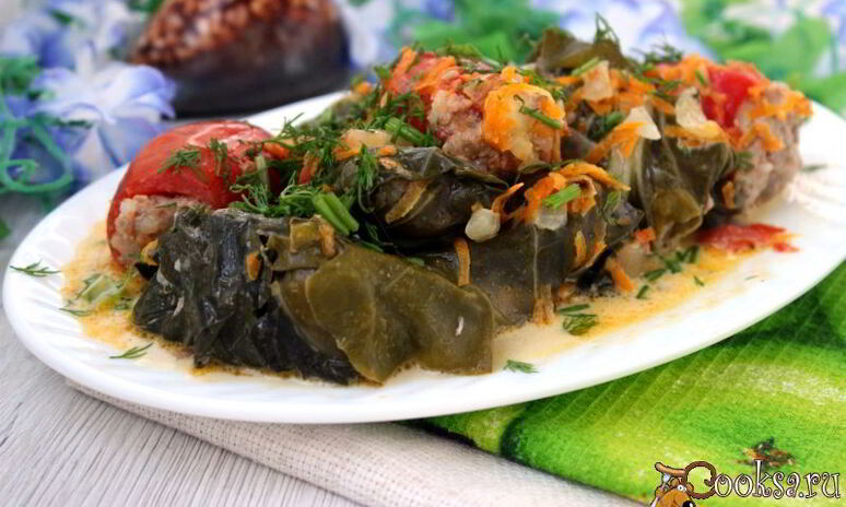 Рецепт голубцов из мангольда с фаршированными овощами
