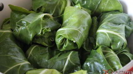 голубцы из мангольда с фаршированными овощами