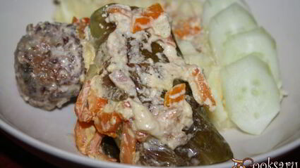 голубцы из молодой капусты с говядиной и красным рисом рубин