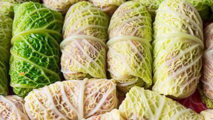 голубцы из савойской капусты со сладким перцем