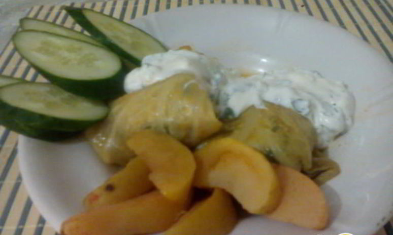 Рецепт голубцов с айвой и яблоком