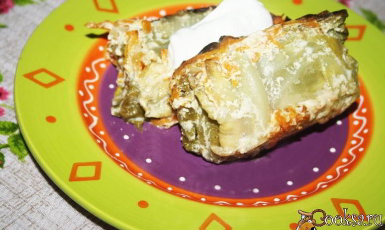 Рецепт голубцов с индюшатиной, запеченные в сметанном соусе