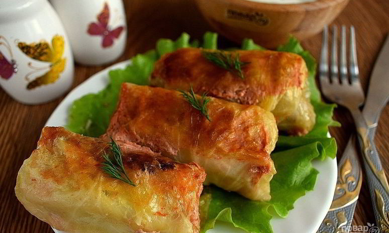 Рецепт голубцов в духовке со сметаной