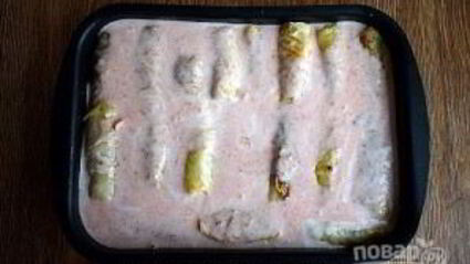 голубцы в духовке со сметаной