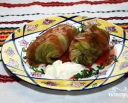 голубцы в капустных листьях