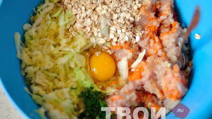 ленивые голубцы из курицы с овсяными хлопьями