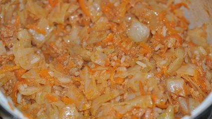 ленивые голубцы на сковороде