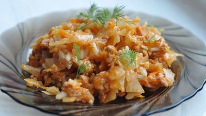 ленивые голубцы на сковороде