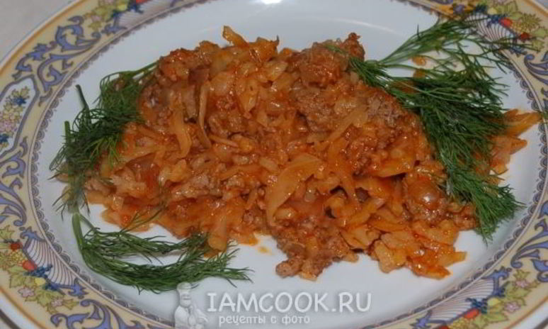 Рецепт ленивых голубцов с фаршем