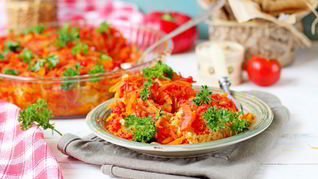 Ленивые голубцы с куриным фаршем