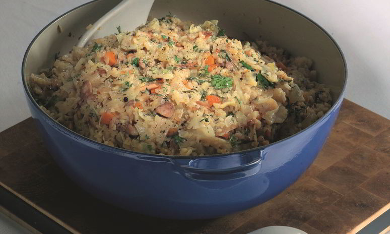 Рецепт ленивых голубцов с курицей