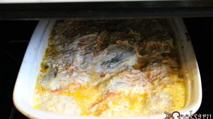 ленивые голубцы запеченные в сметане