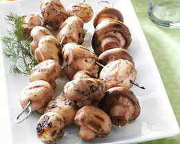 Грибы на гриле