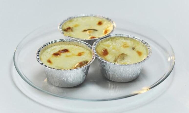 Рецепт грибов под сырным кастардом