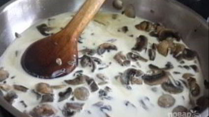грибы со сливками