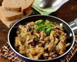 Грибы в постном соусе без масла