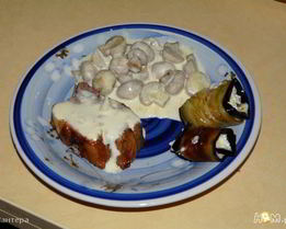 Грибы в сливочно-сырной подливке