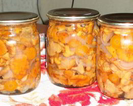 Консервированные жареные лисички