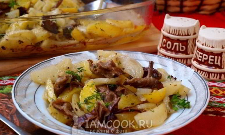 Рецепт лисичек с картошкой в духовке