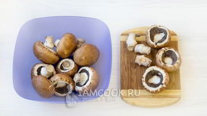 постные фаршированные шампиньоны