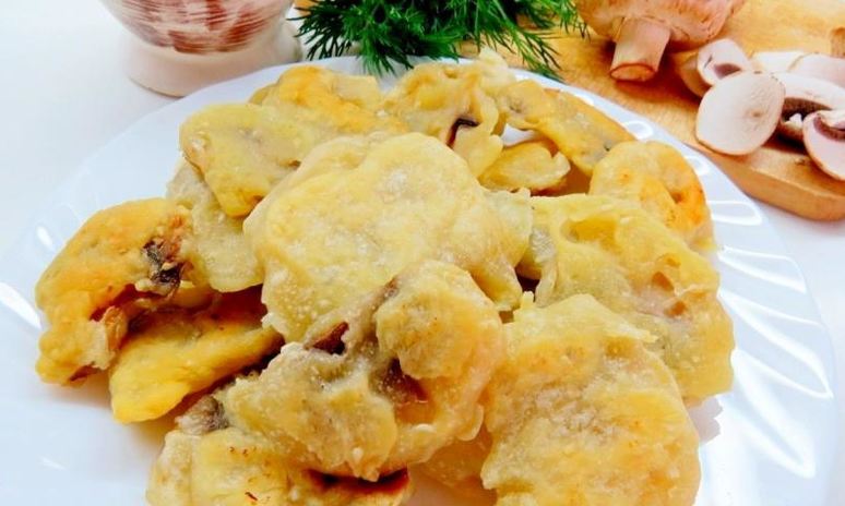 Рецепт шампиньонов в хрустящем кляре