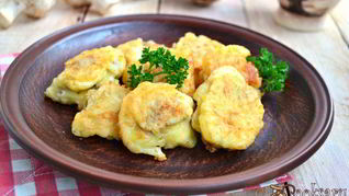 Шампиньоны в сырном кляре