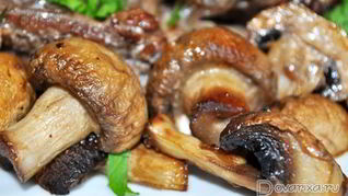 Запеченные в духовке шампиньоны