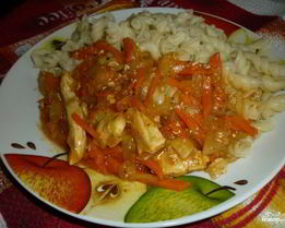Гуляш из куриной грудки
