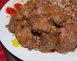 Гуляш из куриной печени