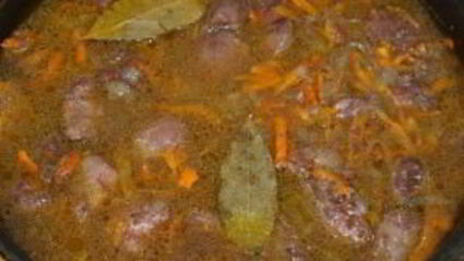 гуляш из куриной печени