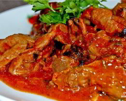 Гуляш из куриных потрохов