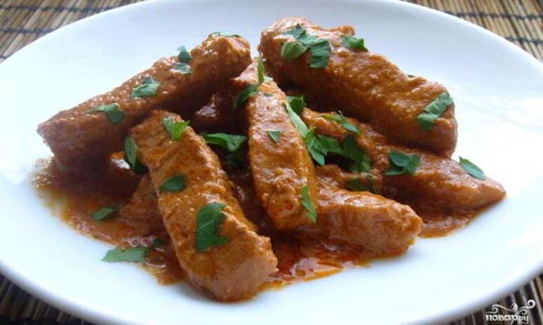 Рецепт гуляша кусочками