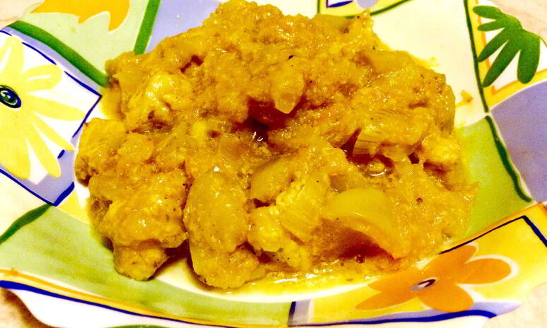 Рецепт куриного гуляша с тыквой и яблоком