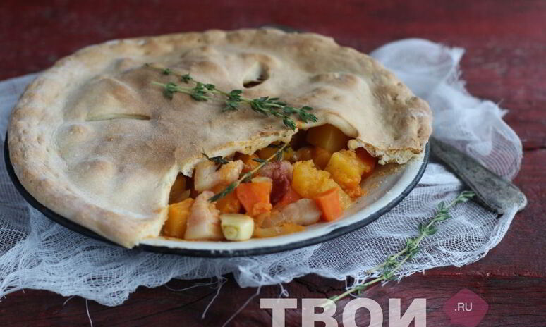 Рецепт тыквенного гуляша с беконом