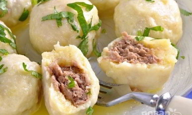 Рецепт картофельно-сырных ньокки, фаршированные мясом